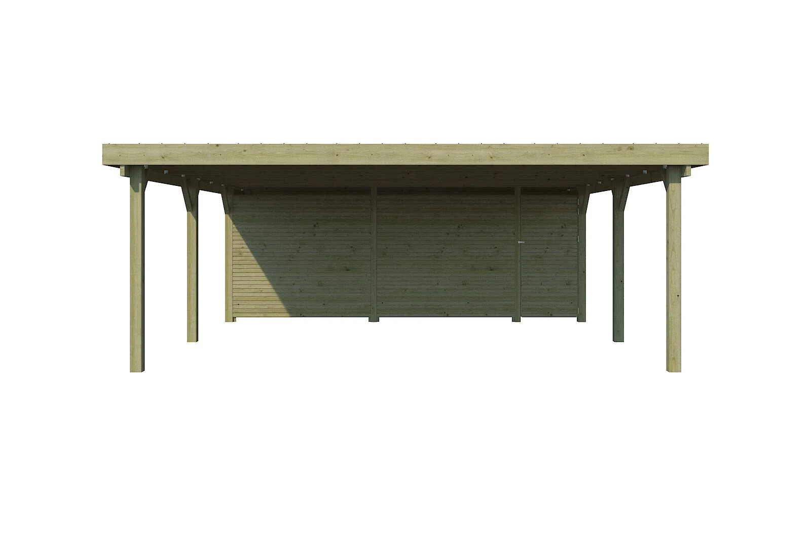 Woodlands Carport Dubbel XL 600 x 670 cm met Berging - Afbeelding 3